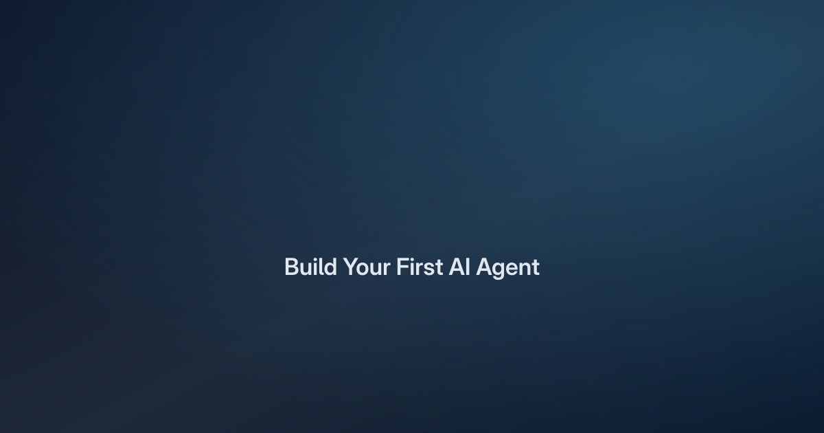 Build Your First Autonomous AI Agent in a Weekend